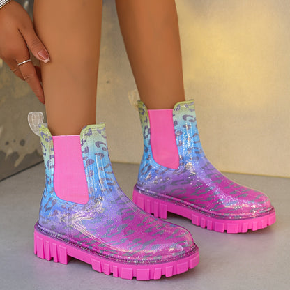 Mercedes - Gummistiefel für Damen - Wasserdicht, langlebig, mittelschwer, rosa und modisch