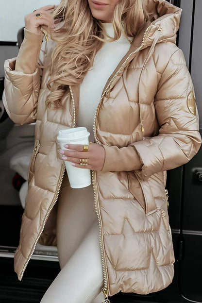 Romy - Warmes wasserdichtes Winterjacke mit Kapuze für Damen