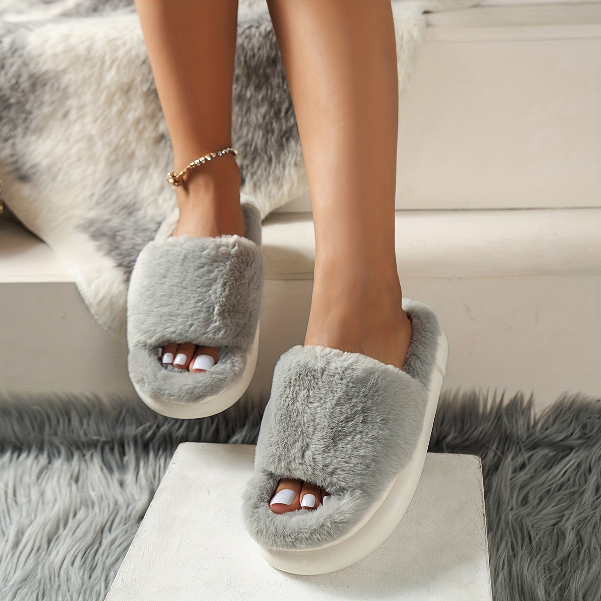 Sarahi - Chaussons chauds et moelleux pour femme