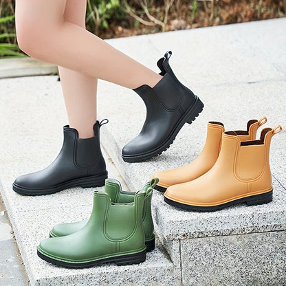 Kaylie - Damen Regenstiefel – Wasserdichte Knöchelboots, Antirutsch und Modisch