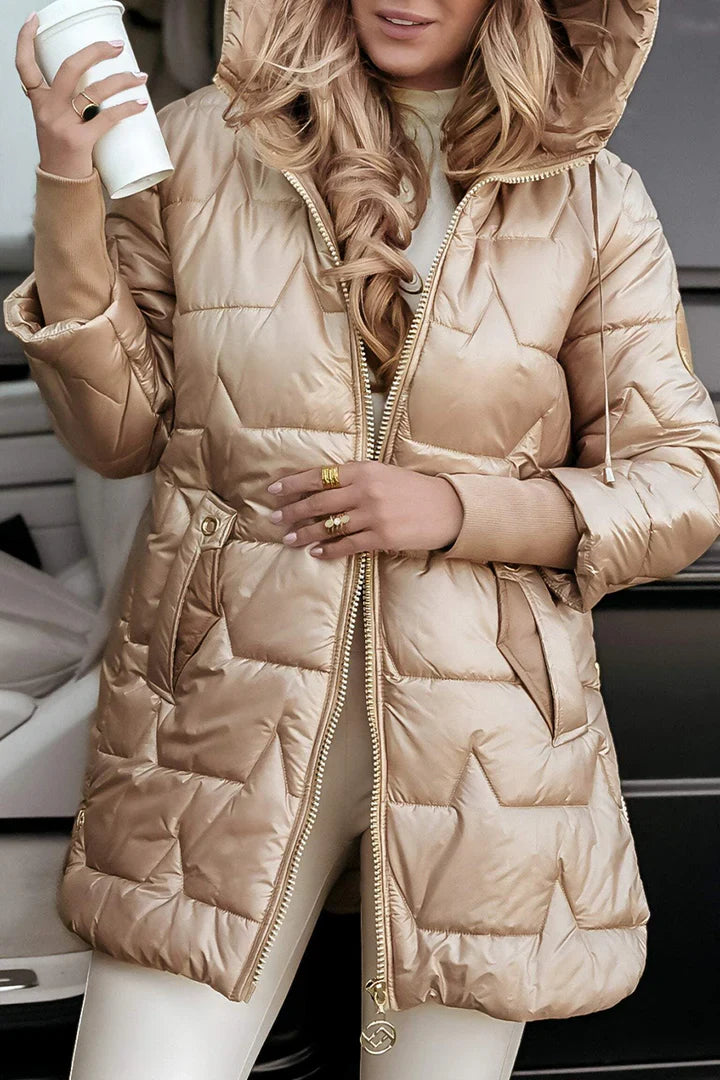 Romy - Warmes wasserdichtes Winterjacke mit Kapuze für Damen