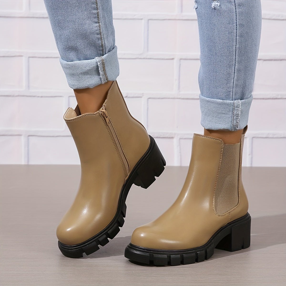 Desiree - Bottines Chelsea épaisses confortables pour femme