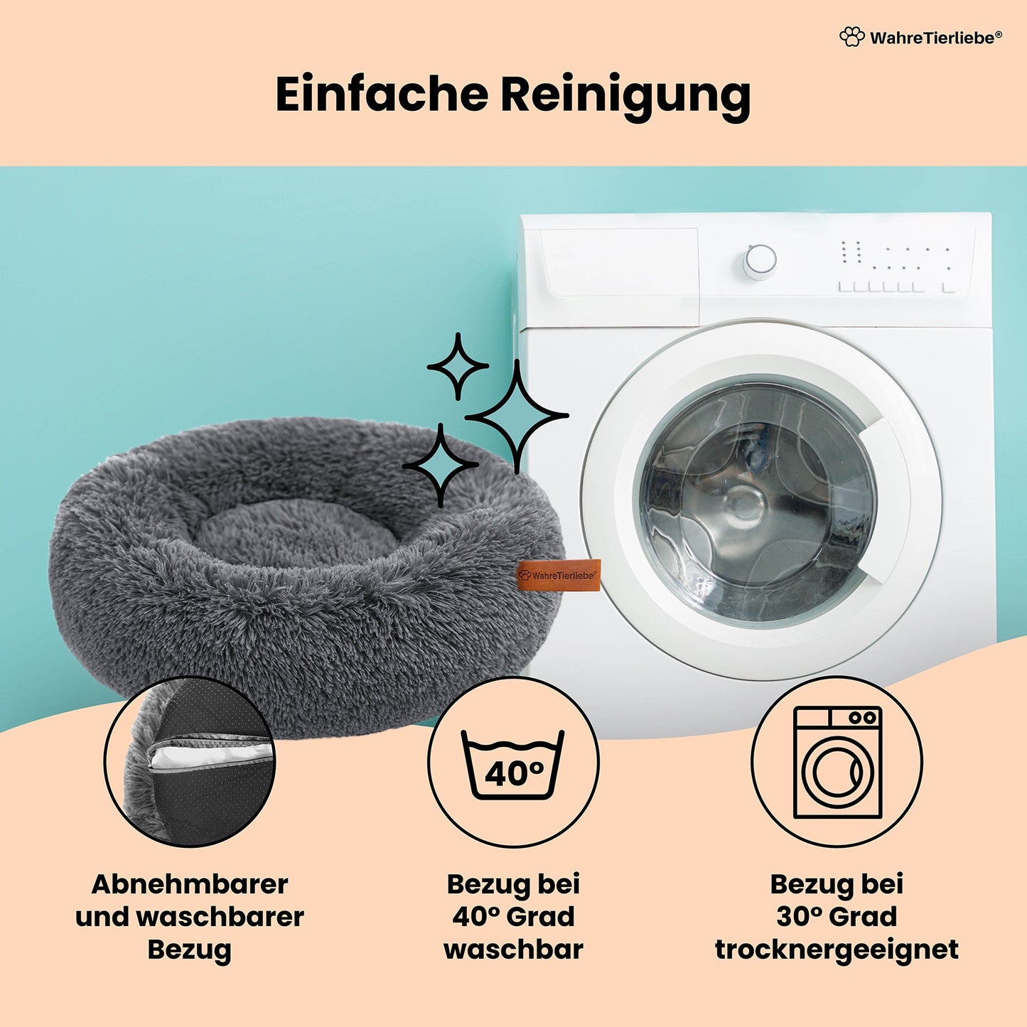 Hondenmand Cloud 7 Plus XXL - 140cm zwart - Afneembare hoes - Zachte wolvulling - Opstaande randen - Wasbaar - Oase van rust voor viervoeters - Hondenmand