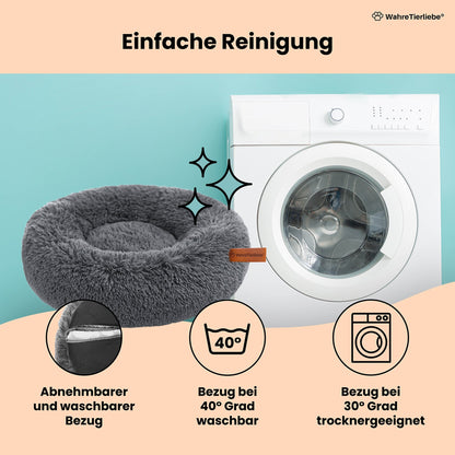 Hundebett Wolke 7 Plus - Abnehmbarer Bezug - Weiche Wollfüllung