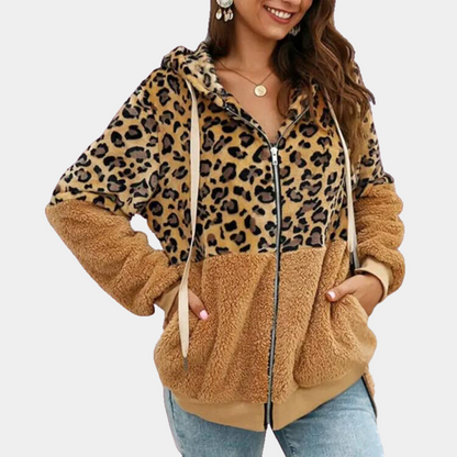 Frannie - Damenkapuze mit Leopardenmuster hoodie