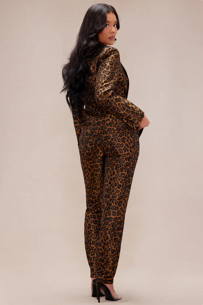 Laken Leopard Suit Set - Leopard: Die kraftvolle, stilvolle Statement-Outfit