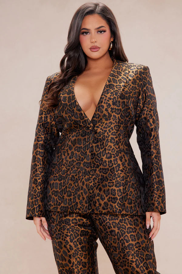 Laken Leopard Suit Set - Leopard: Die kraftvolle, stilvolle Statement-Outfit