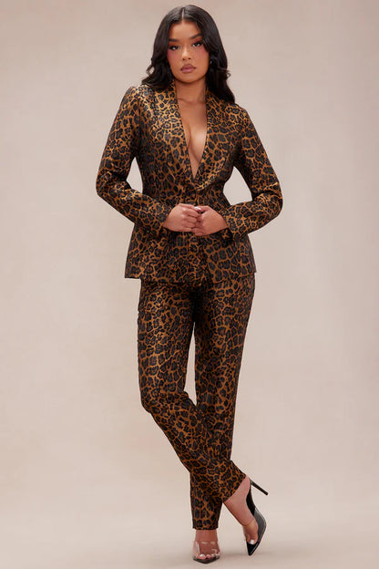 Laken Leopard Suit Set - Leopard: Die kraftvolle, stilvolle Statement-Outfit