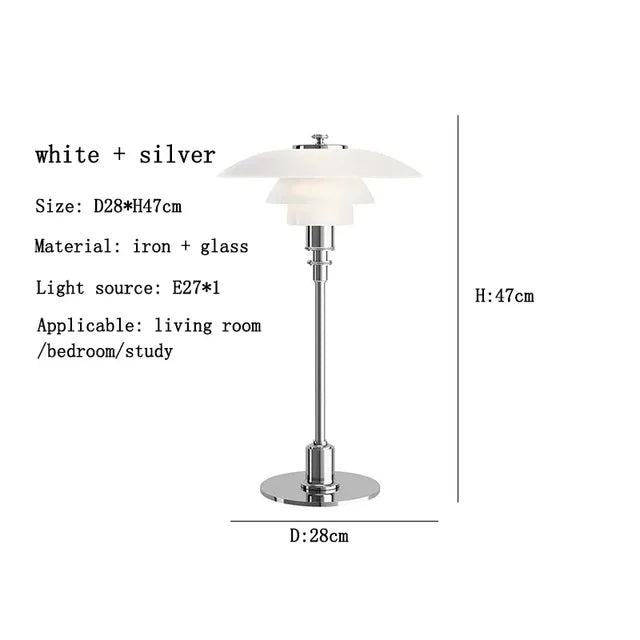 CelestialGlimmer - Lampe de table scandinave simple en verre