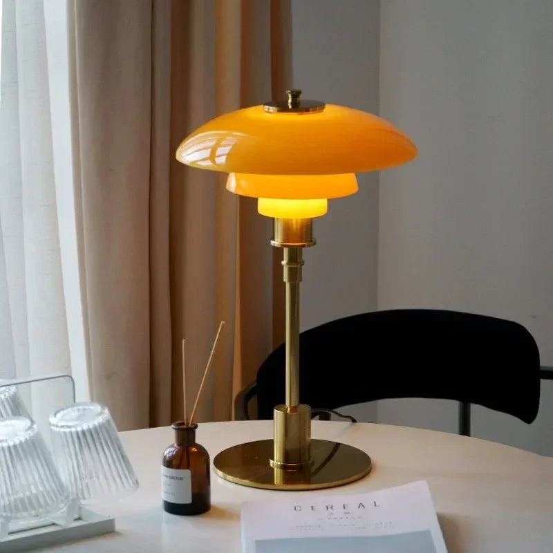 CelestialGlimmer - Lampe de table scandinave simple en verre