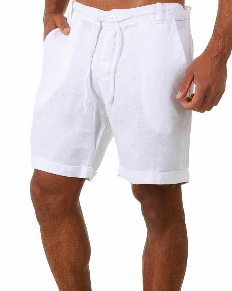 Kurze Leinenhose für Herren