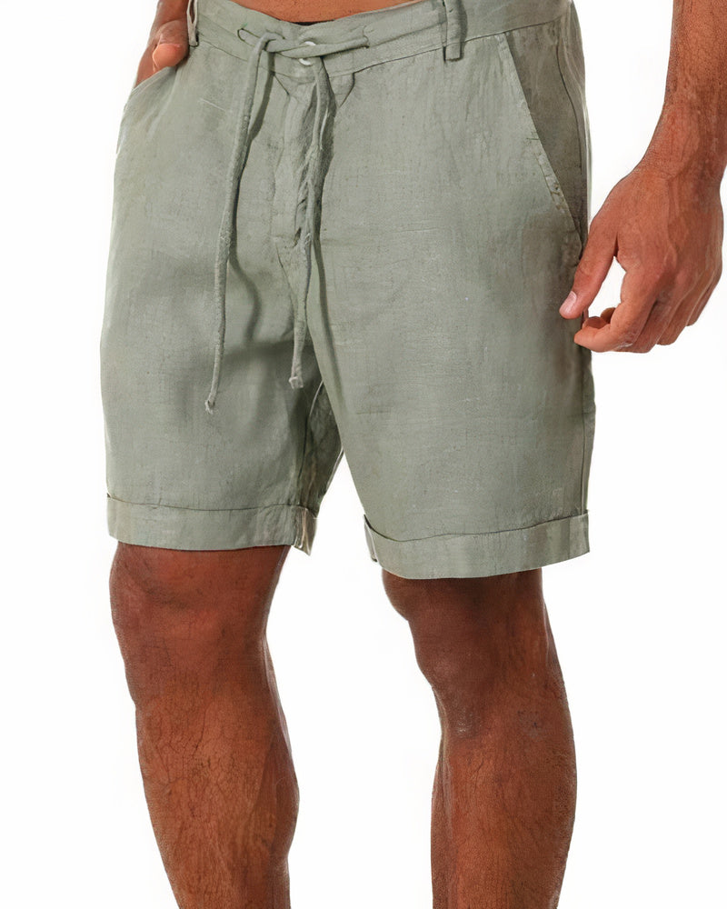 Kurze Leinenhose für Herren