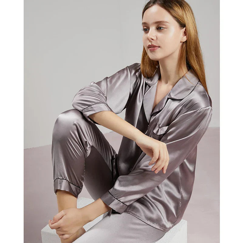 Ensemble pyjama de luxe en soie pour femme - Madilyn