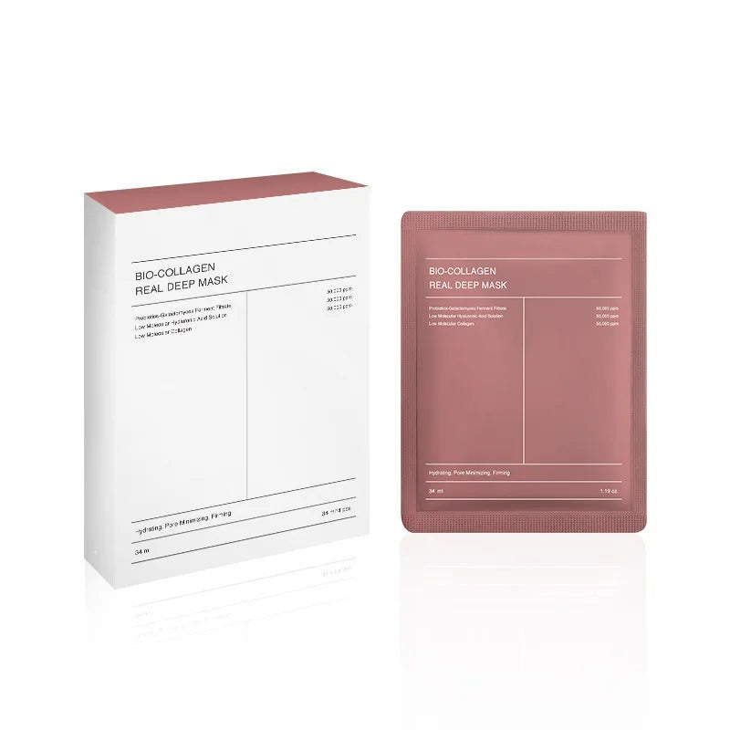 Bio Collagen Gezichtsmasker Diepe Hydratatie Overnachtingsmasker 1 Stuk Verfrissend Porie Verkleinend-1