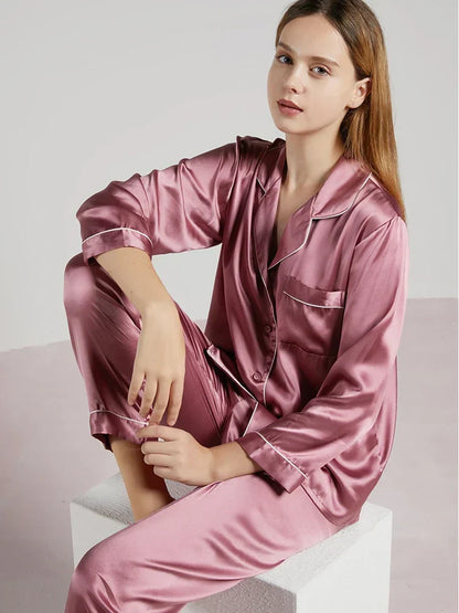 Ensemble pyjama de luxe en soie pour femme - Madilyn