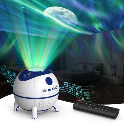 Galaxy Projector Black Plastic with Bluetooth Speaker and White Noise Machine-1