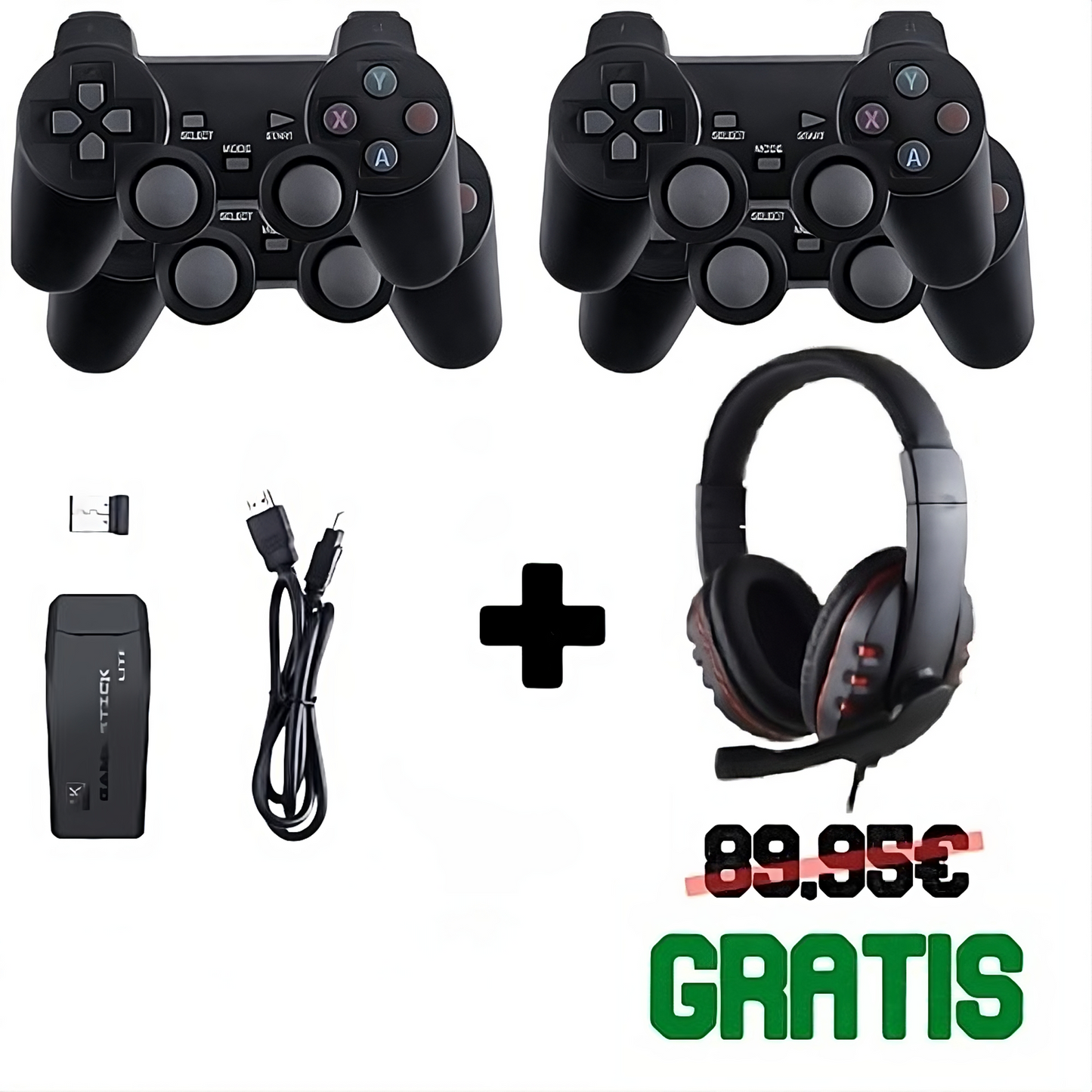 RetroStick - het origineel - Retrostick + 2 controllers - Novasabers - Ruim 15.000 games - Klassiekers en onvergetelijke melodieën - Mario tot Pokemon -