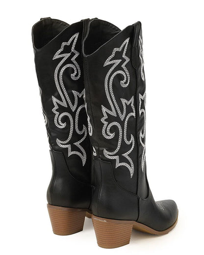 Elnora - Robuste Cowboy-Stiefel mit Stickerei