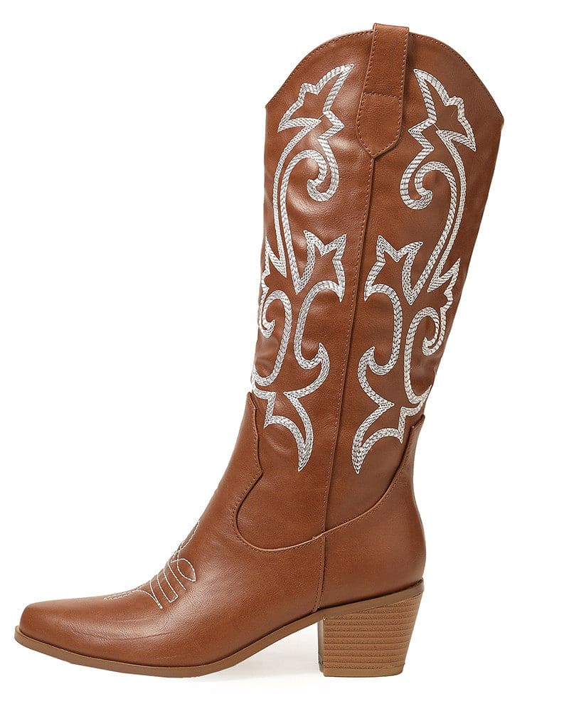 Elnora - Robuste Cowboy-Stiefel mit Stickerei