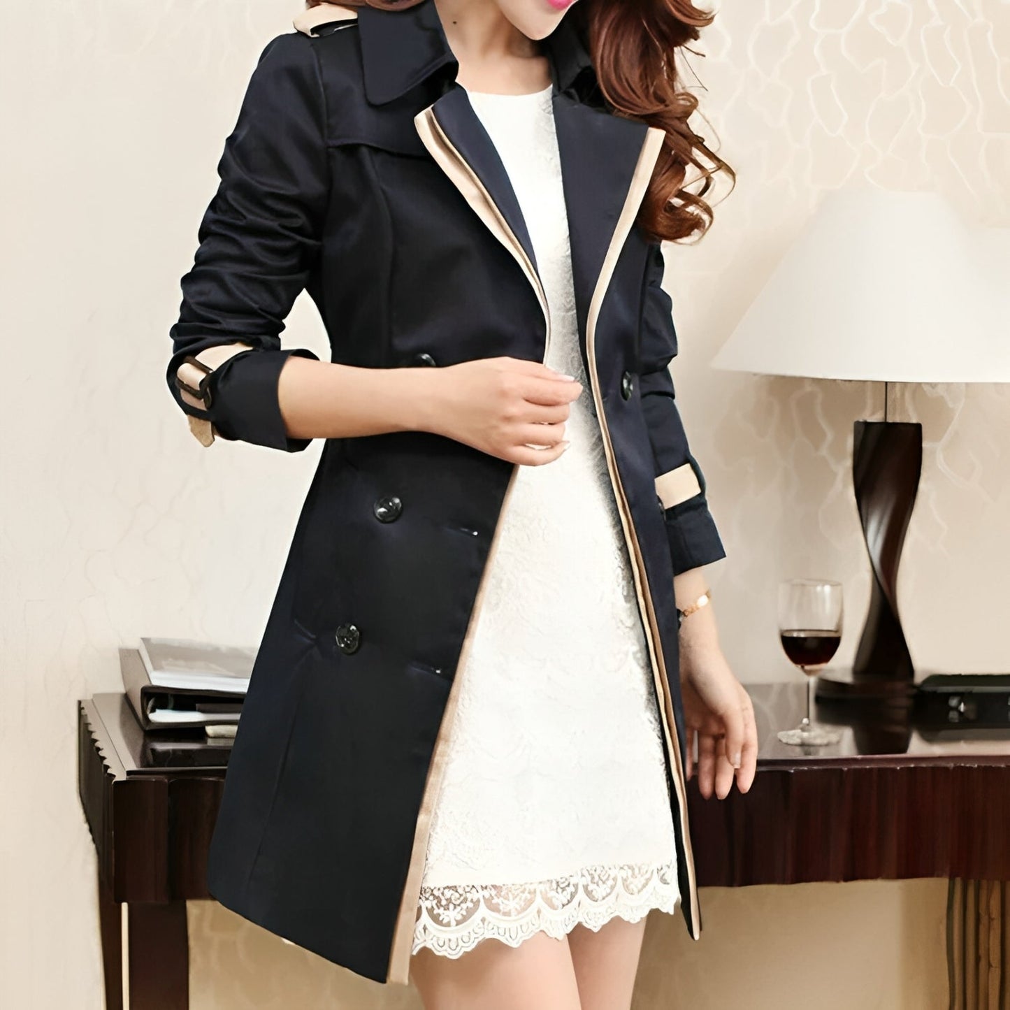 Genevieve - Windjacken Plus-Size Trenchcoat