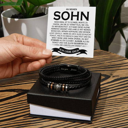 Freundin Armband, Sohn Geschenk, Du Niemals Verlierst Schmuck, An meine Freundin Schmuck, Armband für meinen Sohn, Persönliches Geschenk, Liebesbeweis Schmuck, Familienband, Modisches Armband, Inspirierender Schmuck, Sentimentales Geschenk, Personalisiertes Armband, Liebevolles Accessoire, Für immer verbunden, Herzliches Schmuckstück.