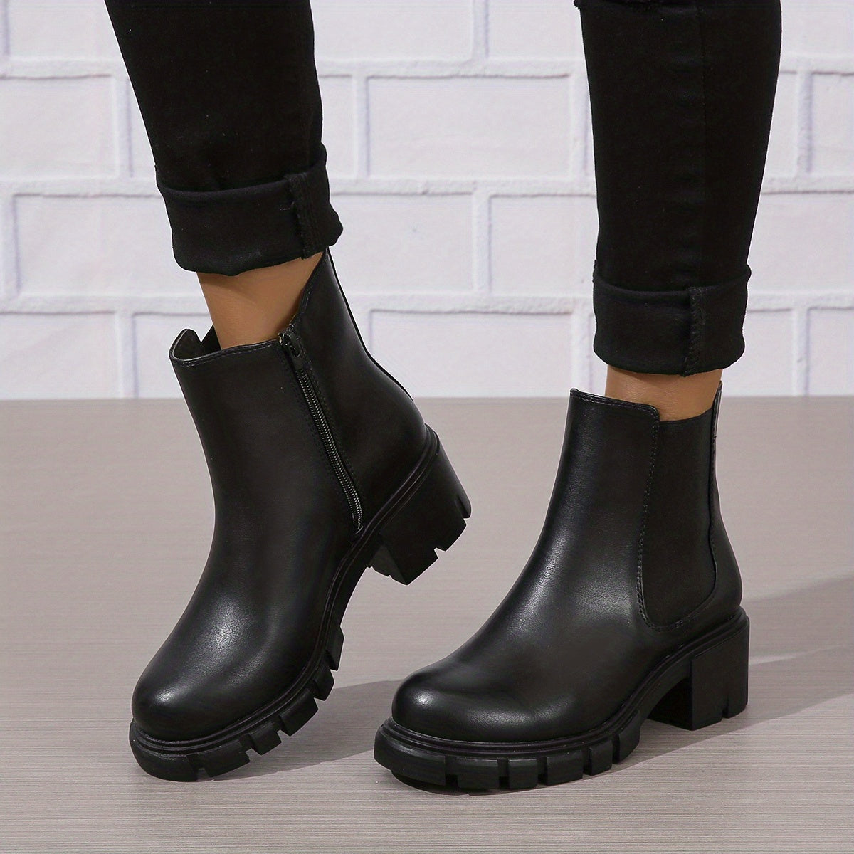 Desiree - Bottines Chelsea épaisses confortables pour femme