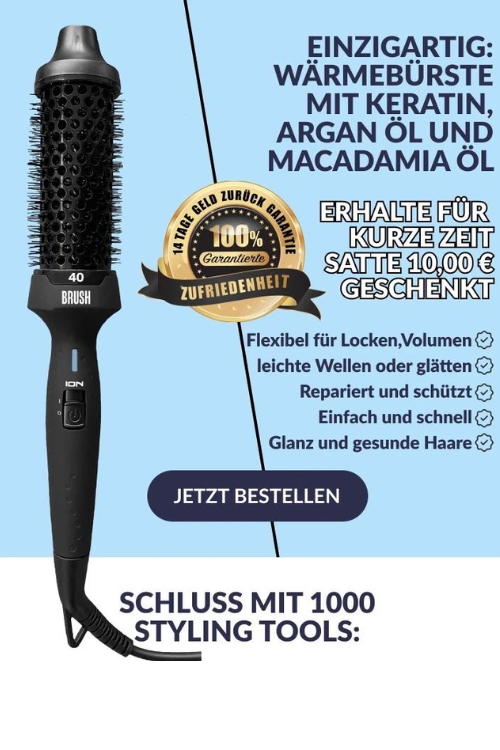 Wärmebürste 30/40 - Thermobürste mit Keratin, Arganöl, Macadamiaöl