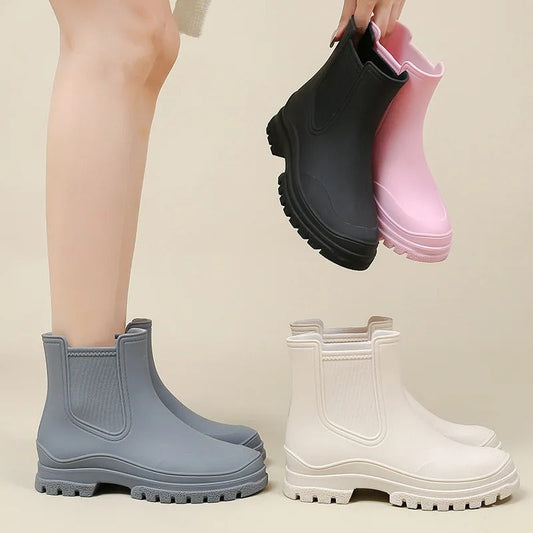 Chana - Bottes de pluie imperméables mi-hauteur Luxe pour femme