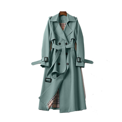 Damen Trenchcoat Mit Doppelreihigen Knöpfen