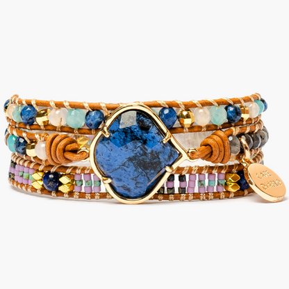 Armbånd Wrap Sodalite Bleu Guérison