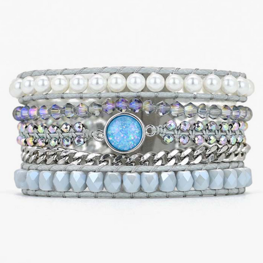 Healing Opal Protective Cuff Bracelet