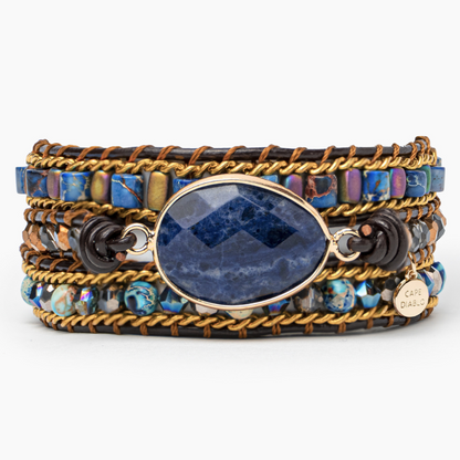 Bracelet de guérison sodalite enveloppant