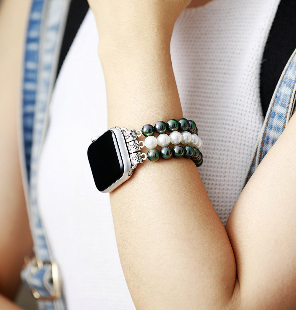 Galaxy Pearl Stretch Apple Watch Armband