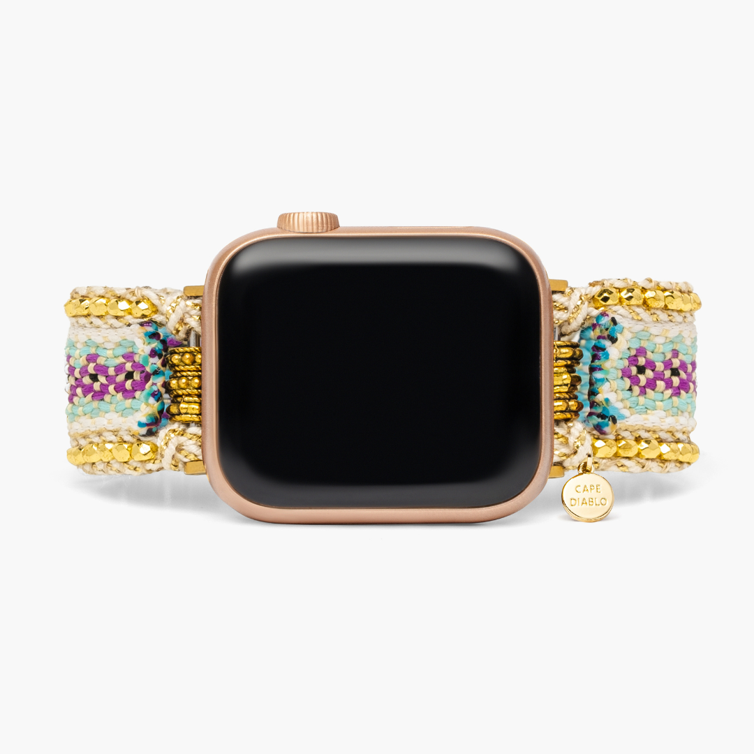 Gouden bloem Apple Watch-band