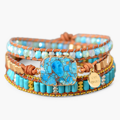 Bracelet Wrap Princesse Turquoise