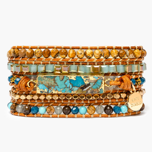 Bracelet Turquoise Océan Doré