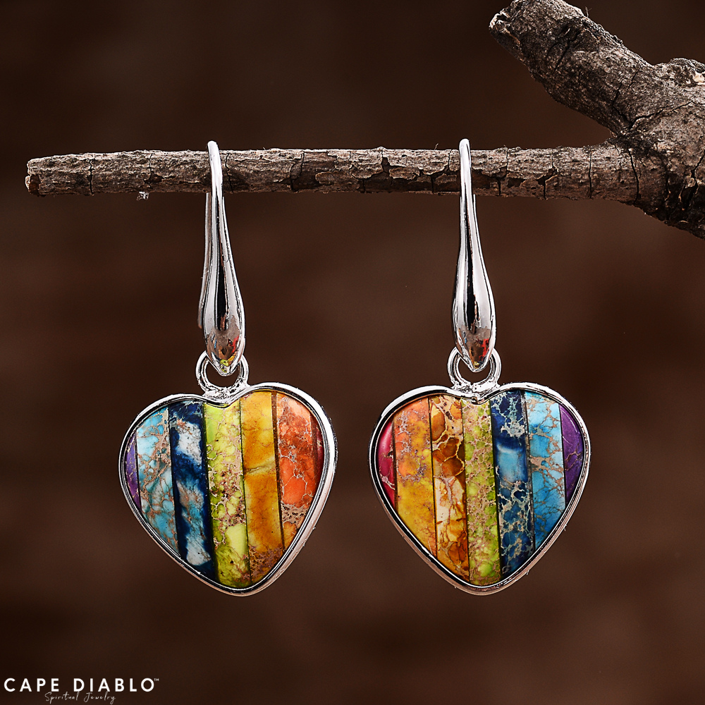 Earrings Chakra Heart Energy