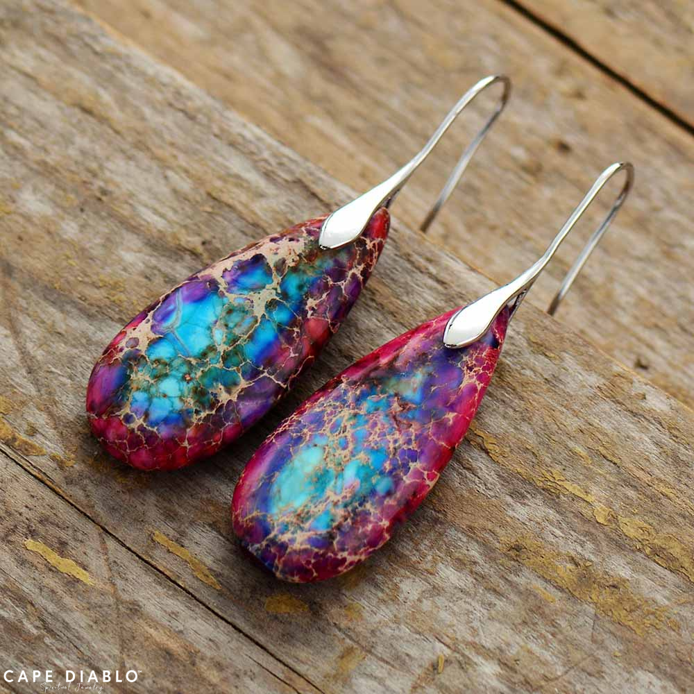 Tibetan Energy Jasper Earrings