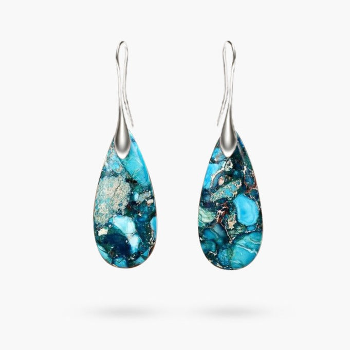 Teardrop earrings to protect ocean energy