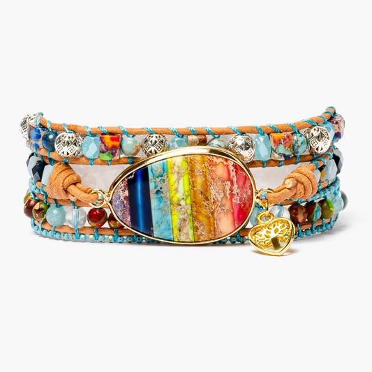 Bracelet enveloppant le cœur des chakras de guérison