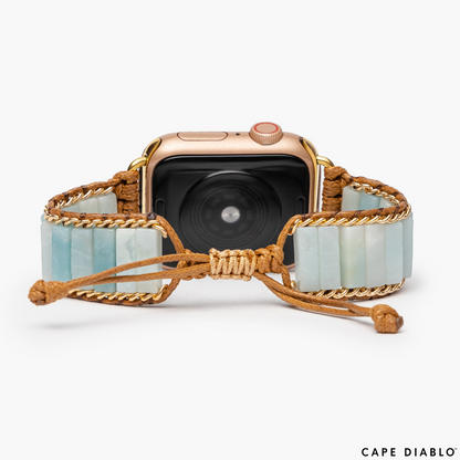 Bracelet Apple Watch avec protection Amazonite