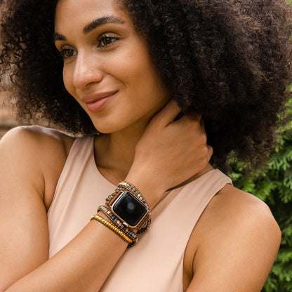 Apple Watch bracelet made from essential labradorite