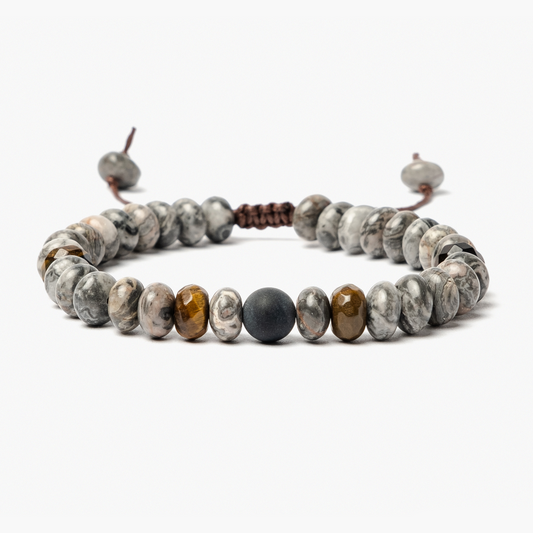 Jasper og Tiger Eye Armbånd til mænd