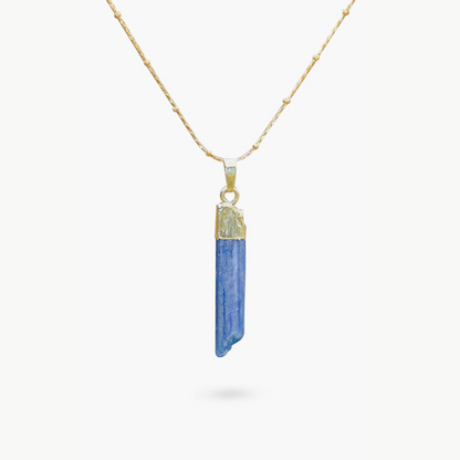 Pierre Brute Blue Topaz Necklace