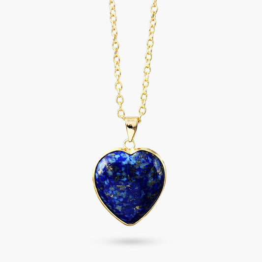 Lapis Elegant Heart Necklace