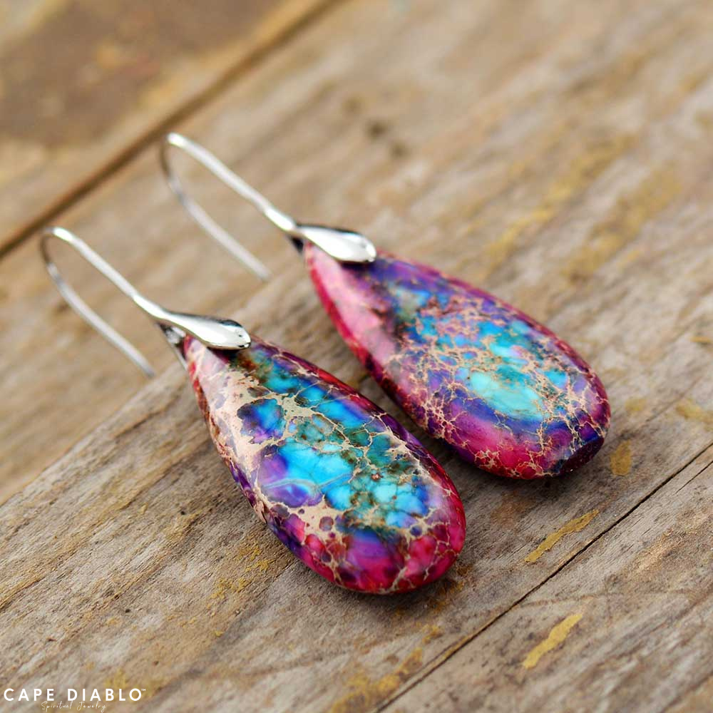 Tibetan Energy Jasper Earrings