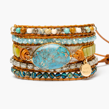 Ocean Jasper gedrehtes Armband