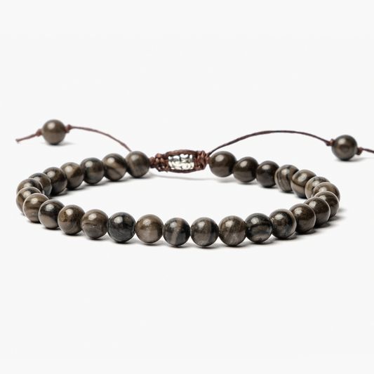 Bracelet Jaspe Noir Homme