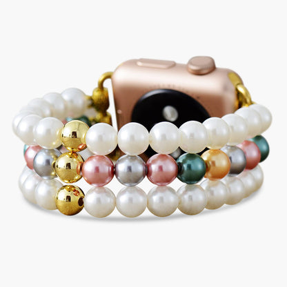 Bracelet de montre extensible Pearl Garden pour Apple Watch