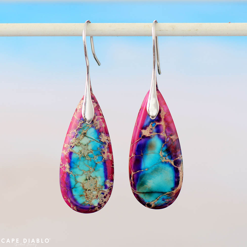 Tibetan Energy Jasper Earrings